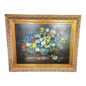 Large Oil On Canvas By Terence Alexander-british