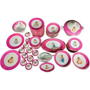 Service, Porcelain Tableware With Napoleon Pirkenhammer 1880