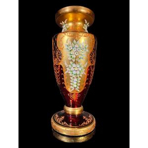 Grand Vase De Boheme Annees 50