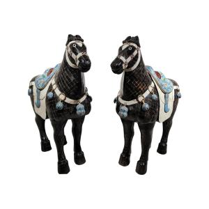 Important Pair Of Horses From The Ching Dynasty