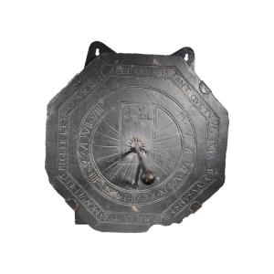 A Large 17th Century French Slate Octagonal Sundial