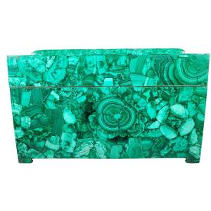 Large Malachite Box From The Mid-20th Century