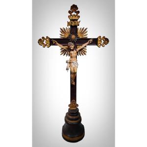 Large Indo-portuguese Cross Of 100 Cm