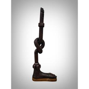 70 Cm Wrought Iron Sculpture - Elegant Work Handcrafted At The Forge By A Master