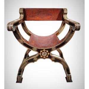  Hispano-moorish Nazarí Style Armchair