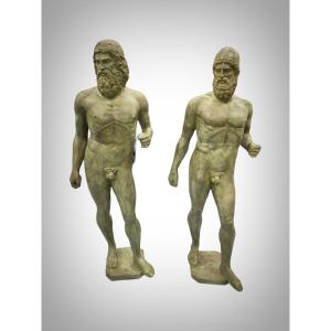  Pair Of Bronze Sculptures Of Riace Warriors