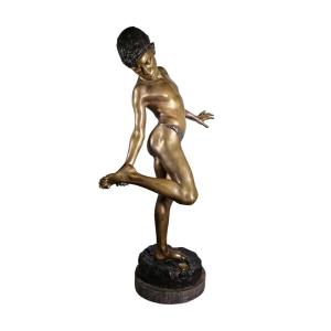 Child Bronze Sculpture - 105 Cm