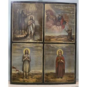 19th Century Orthodox Icon – The Baptism Of Christ