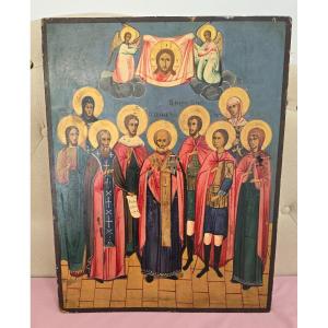 19th Century Orthodox Icon – Convention Of Saints