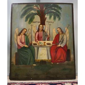 19th Century Orthodox Icon – The Trinity From The Old Testament