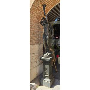 Impressive Pair Of Monumental Bronze Sculptures From The Early 20th Century