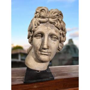 Decorative Stone Head Of Apollo - Classic Style