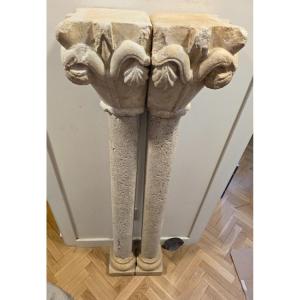 Pair Of Decorative Roman Terracotta Columns – Excellent Condition
