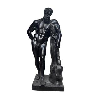 Mid-20th Century Patinated Bronze Sculpture Of Hercules – 1950s