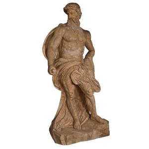 Greek Mythological Sculpture In Travertine Marble – Italy