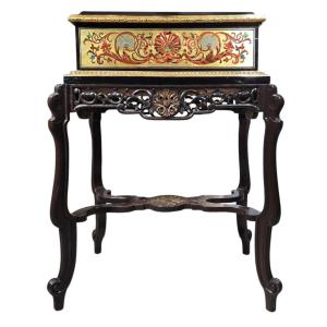 19th Century French Jardinière With Boulle Marquetry