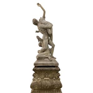 Large Italian Marble Sculpture – “the Abduction Of Proserpina”
