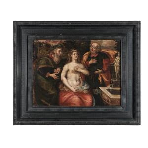  792 / 5,000 Oil On Panel – Flemish School – 17th Century