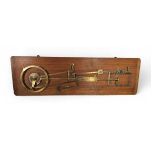 Didactic Mechanical Model In Bronze And Wood – 19th Century