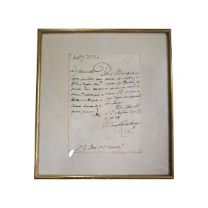 Letter Signed By Count Floridablanca – 1786