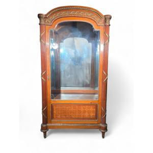 French Display Case In Exotic Marquetry And Mother-of-pearl – 19th Century