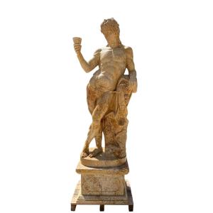 Four Hand-carved Italian Marble Statues Representing The Four Seasons, 220 Cm