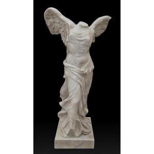 Large Hand-carved Marble Sculpture Of The Winged Victory Of Samothrace, 173 Cm Nike