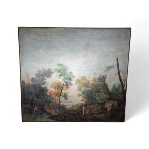 19th Century Italian Oil On Canvas – Pastoral Scene