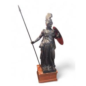 Bronze Sculpture Of Athena, Mid-20th Century