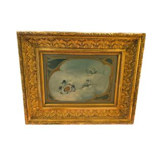 19th-century Oil On Canvas – Preparatory Study