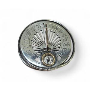 19th Century Silver Pocket Sundial