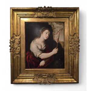 Important 17th-century Work, Flemish Or Italian School – The Penitent Magdalene – Workshop