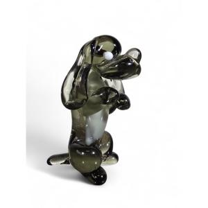 Murano Glass Dog Sculpture, Italy, 20th Century