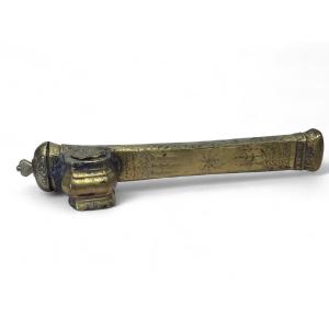 Engraved Bronze Inkwell, Late 18th Century