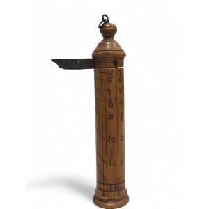 Portable Sundial In The Shape Of A Shepherd’s Staff, 18th Century, Carved Wood