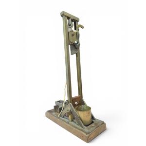 1940s Guillotine Cigar Cutter Made Of Wood And Brass
