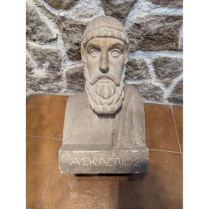 Bust Of Aesculapius, 19th-century French School, Signed