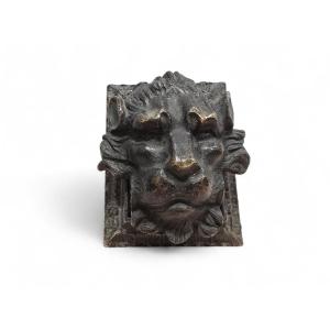 Bronze Lion-head Paperweight, 19th Century