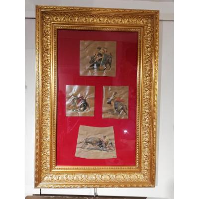 Oil On Paper Signed Samaral Madrid