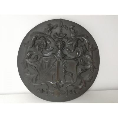Blazon Bronze Patina Belgium XIX Eme