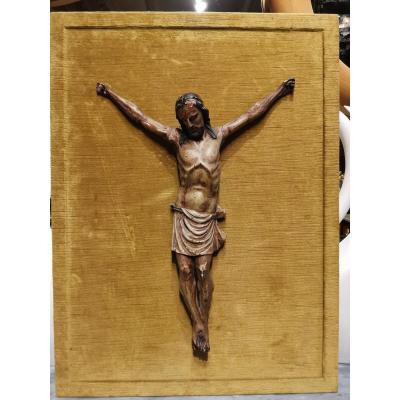 Christ In Polychrome Wood From The 18th Century