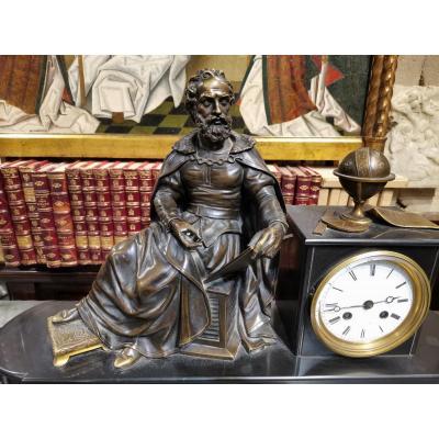 Chimney Trim In Bronze And Marble Of The XIX Eme Astronomic