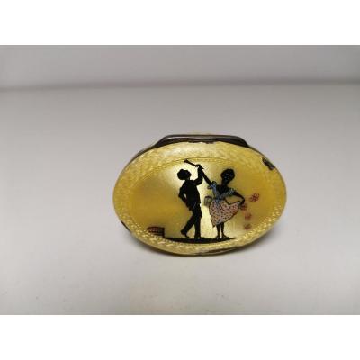 Small Silver Box Emaile XIX