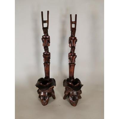 Wooden Sculptures, From Philippines Figurines 70 Cm High
