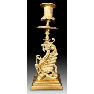 19th Century Bronze Candlestick