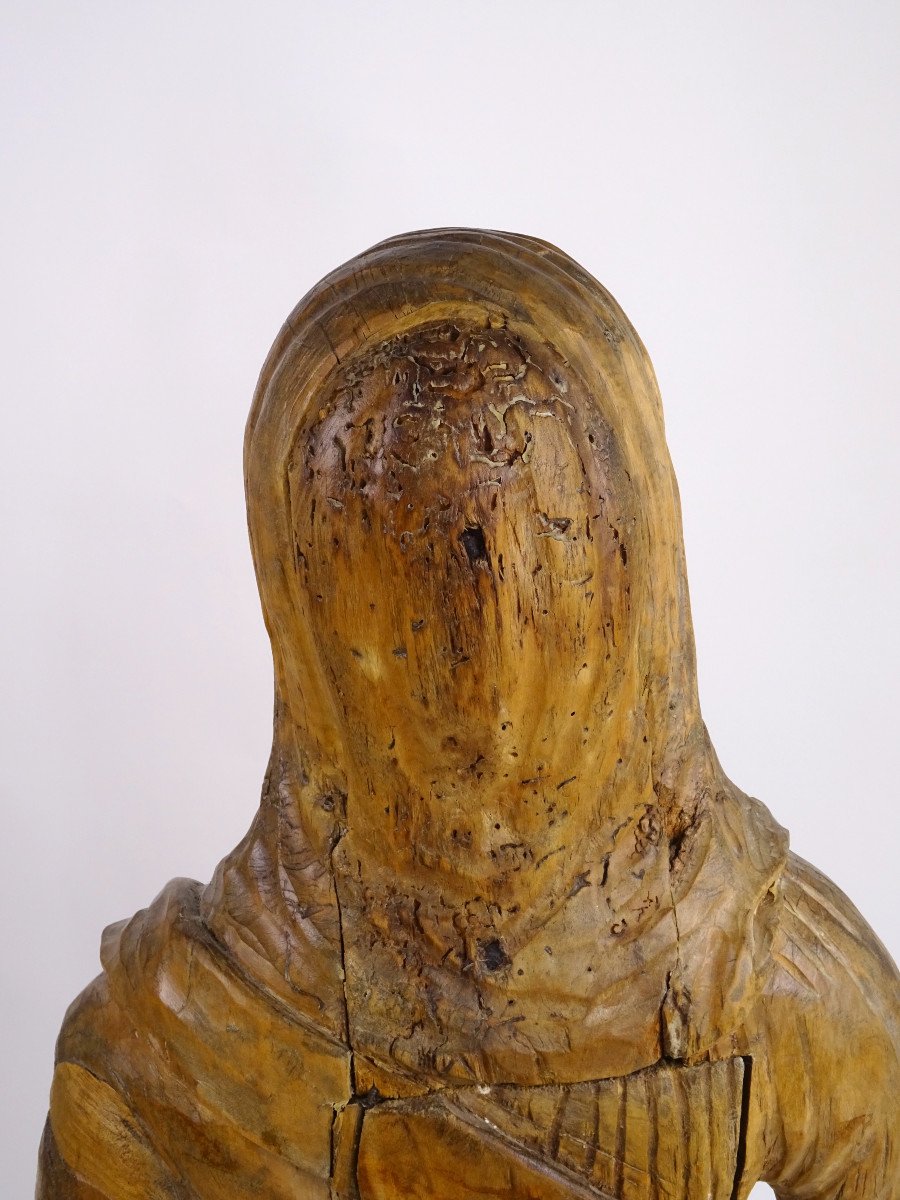 Scultura lignea "figura femminile", fine XV secolo-photo-4