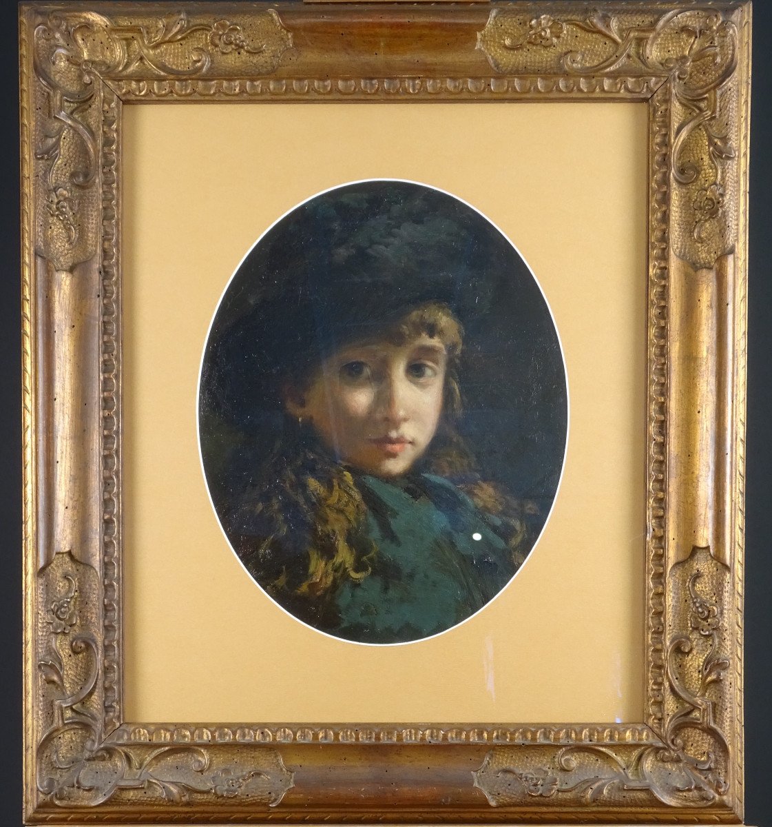 Dipinto "ritratto di giovane ragazza" di ambito veneto-veneziano