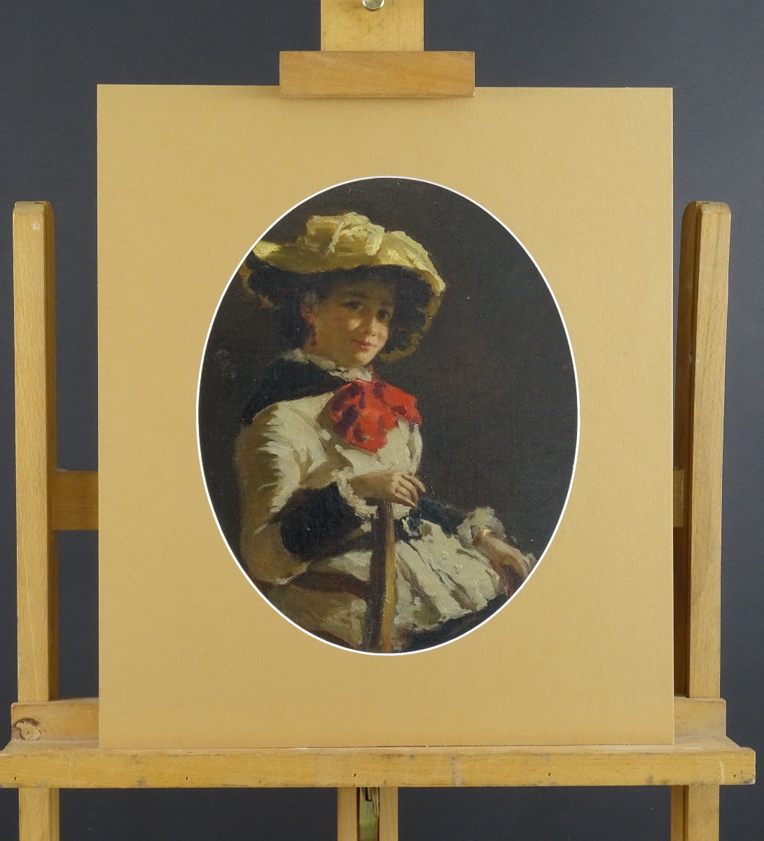 Ritratto "Giovane ragazza con fiocco rosso”, ambito veneto-veneziano-photo-4