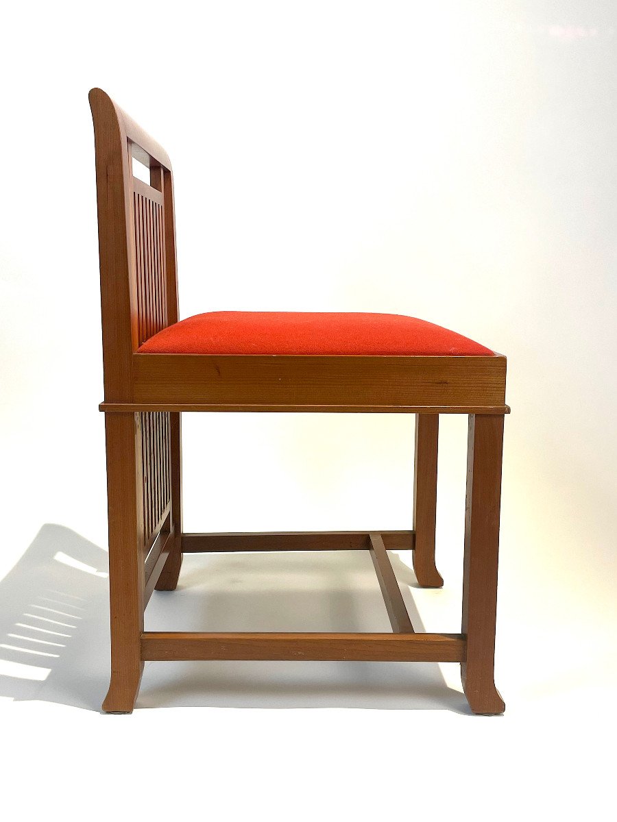 Set tavolo e 8 sedie di F. Lloyd Wright per CASSINA, anni ’80-photo-1