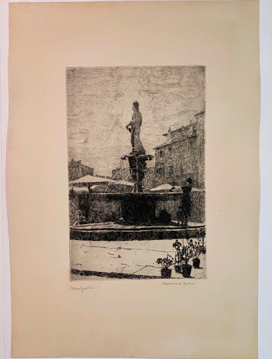 Ettore Beraldini – Veduta della Fontana Madonna Verona-photo-3